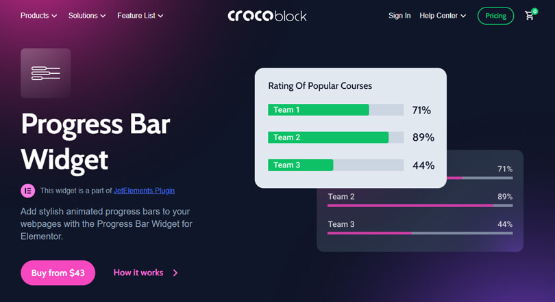 Crocoblock Progress Bar Widget