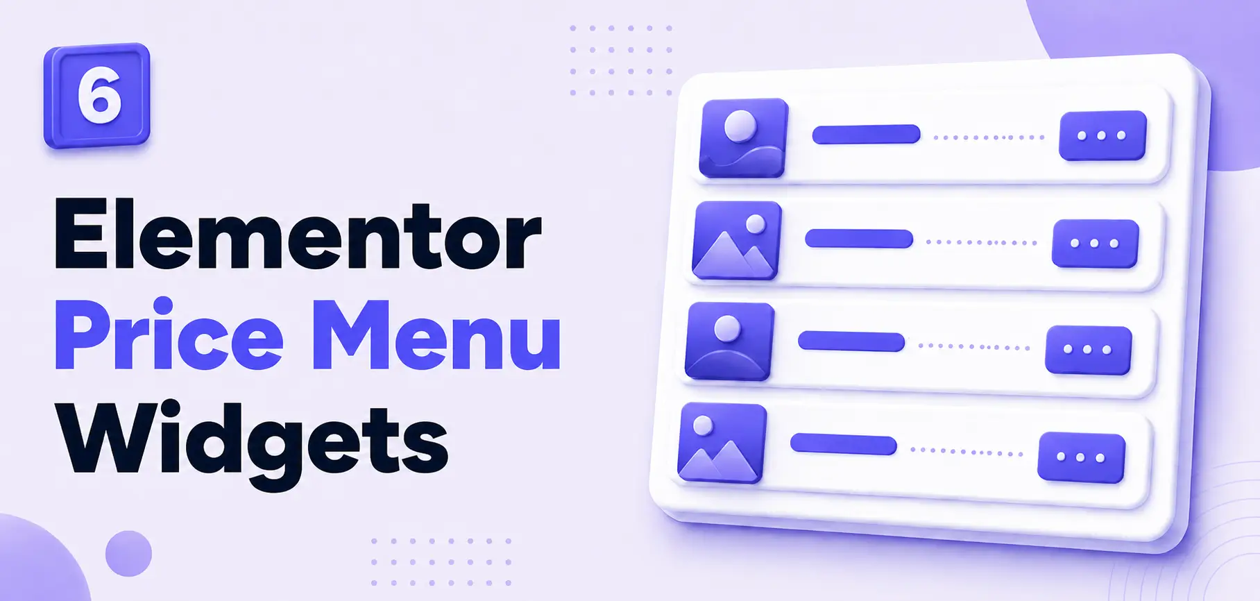 Best 6 Elementor Price Menu Widget