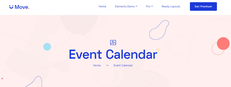 Move Addon Elementor event calendar widget