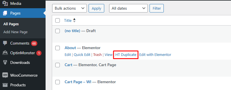 Hover Over the Page to Duplicate