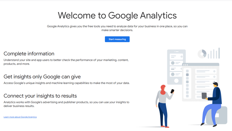 Click on the Start Measuring Button