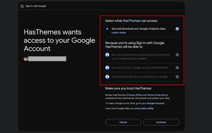 Grant necessary permissions