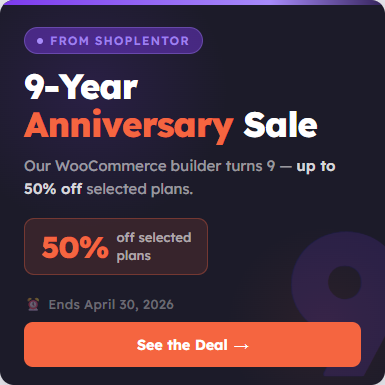 Shoplentor 9-Year anniversary sale 50% off