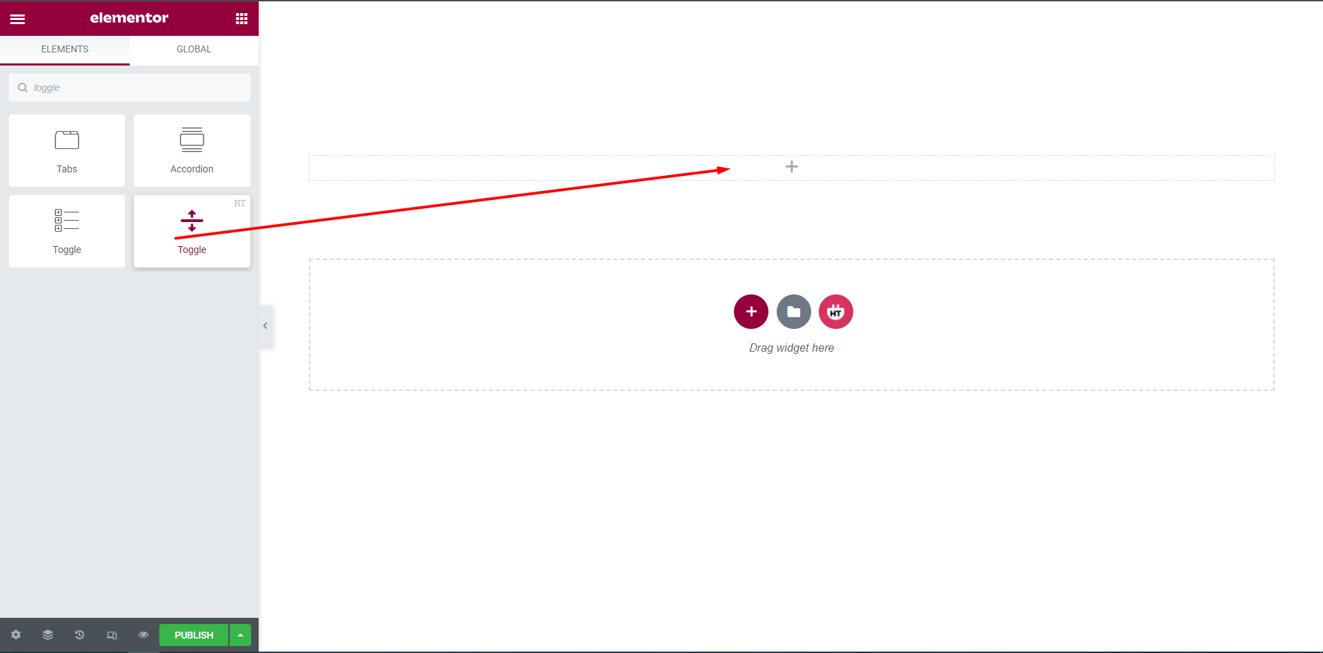 Toggle Widget - HT Mega Addons for Elementor