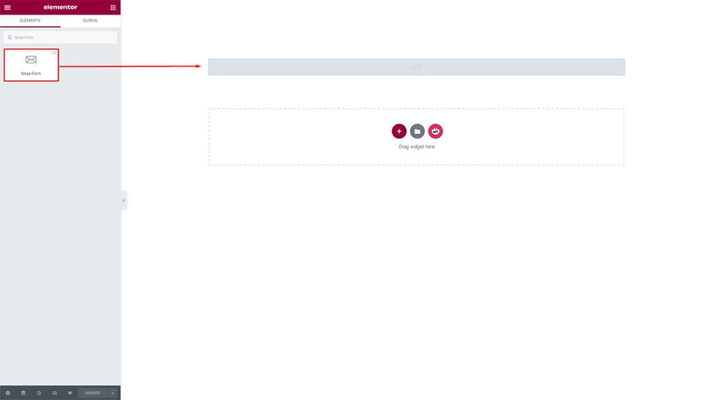 Ninja Form Widget - HT Mega Addons for Elementor
