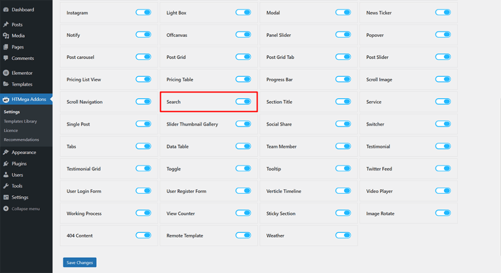 Search Widget - HT Mega Addons for Elementor