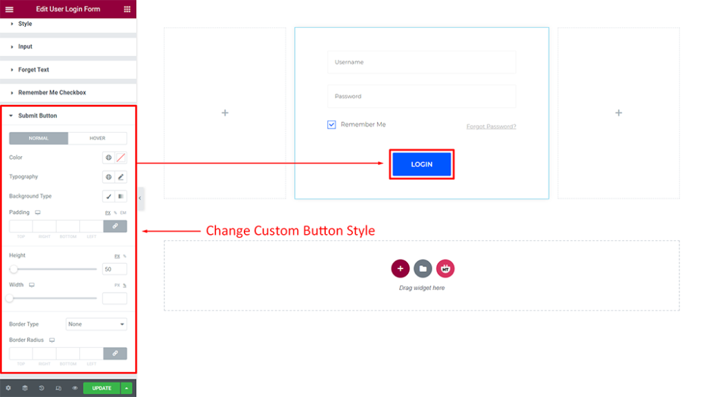 User Login Form Widget - HT Mega Addons for Elementor