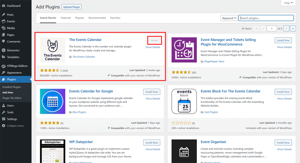 Event Countdown Widget - HT Mega Addons for Elementor