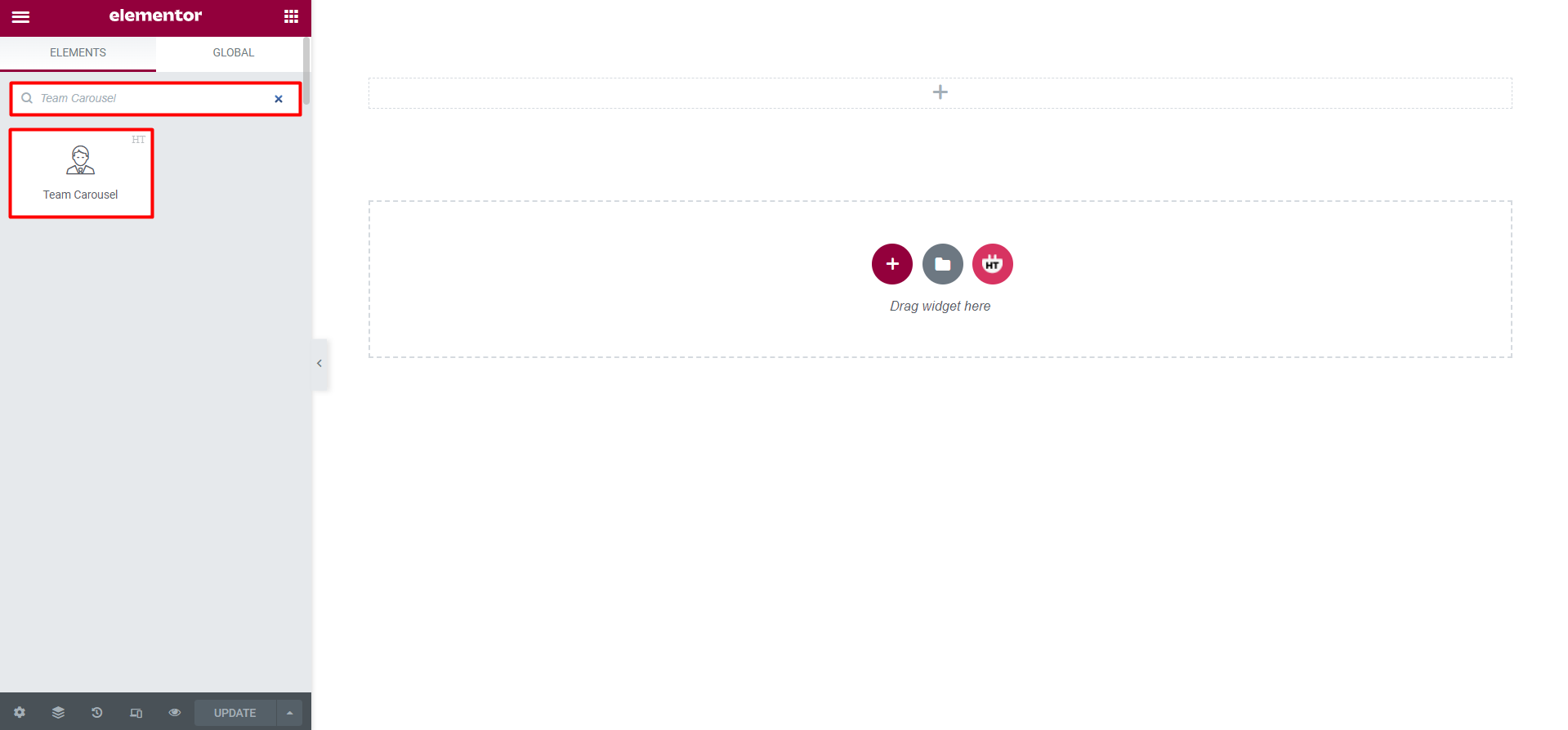 Team Carousel Widget - HT Mega Addons for Elementor