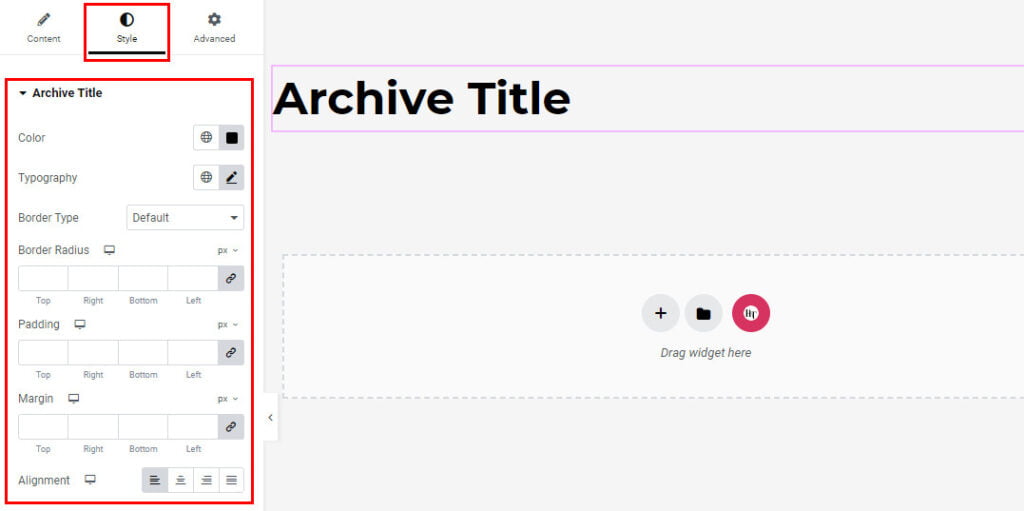 Elementor Archive Title Widget - HT Mega Addons for Elementor