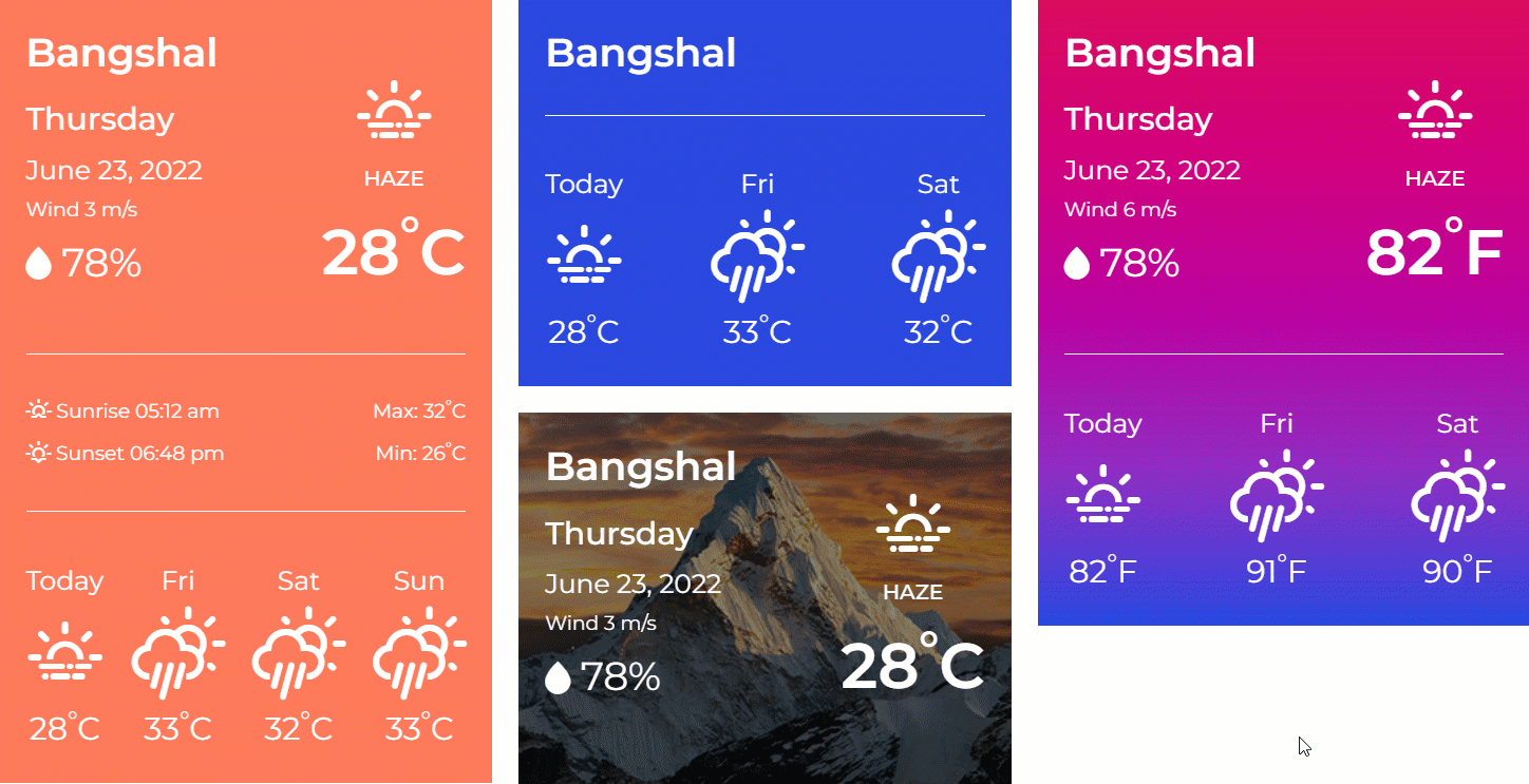 elementor weather widget